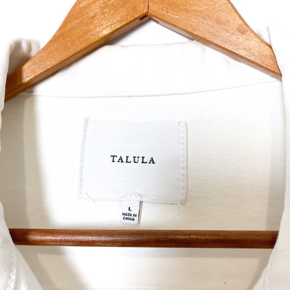 Talula Aritzia White Cropped Classic Denim Jean Fall Jacket - Picture 5 of 7